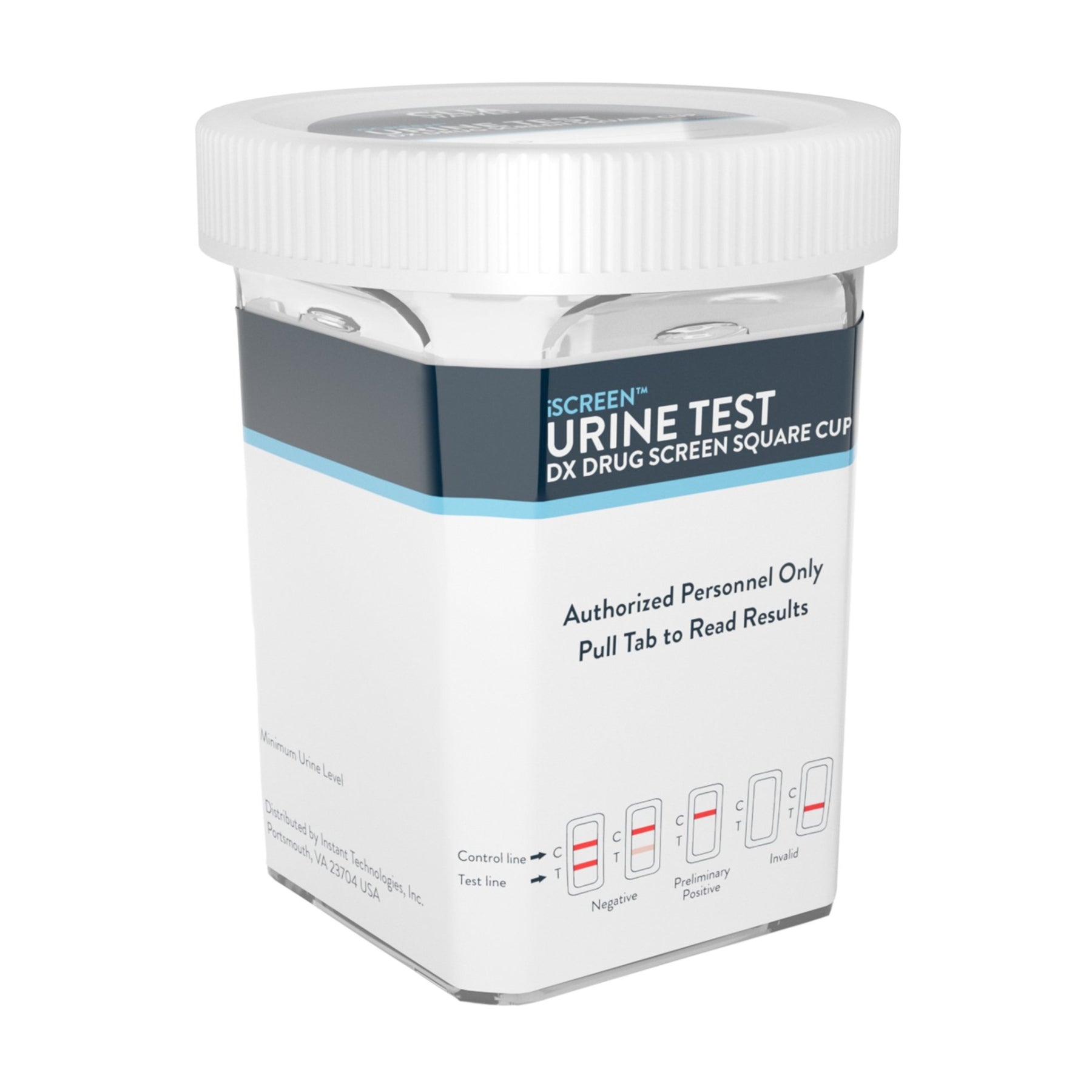 10 panel iSCREEN DX Drug Screen Square Cup | ABTDUAW110702B (25/box)