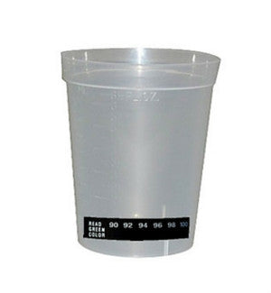 (25) Beaker-Style Urine Specimen Collection Cups w/ Temperature Strip | CUP-NOLID - ToxTests