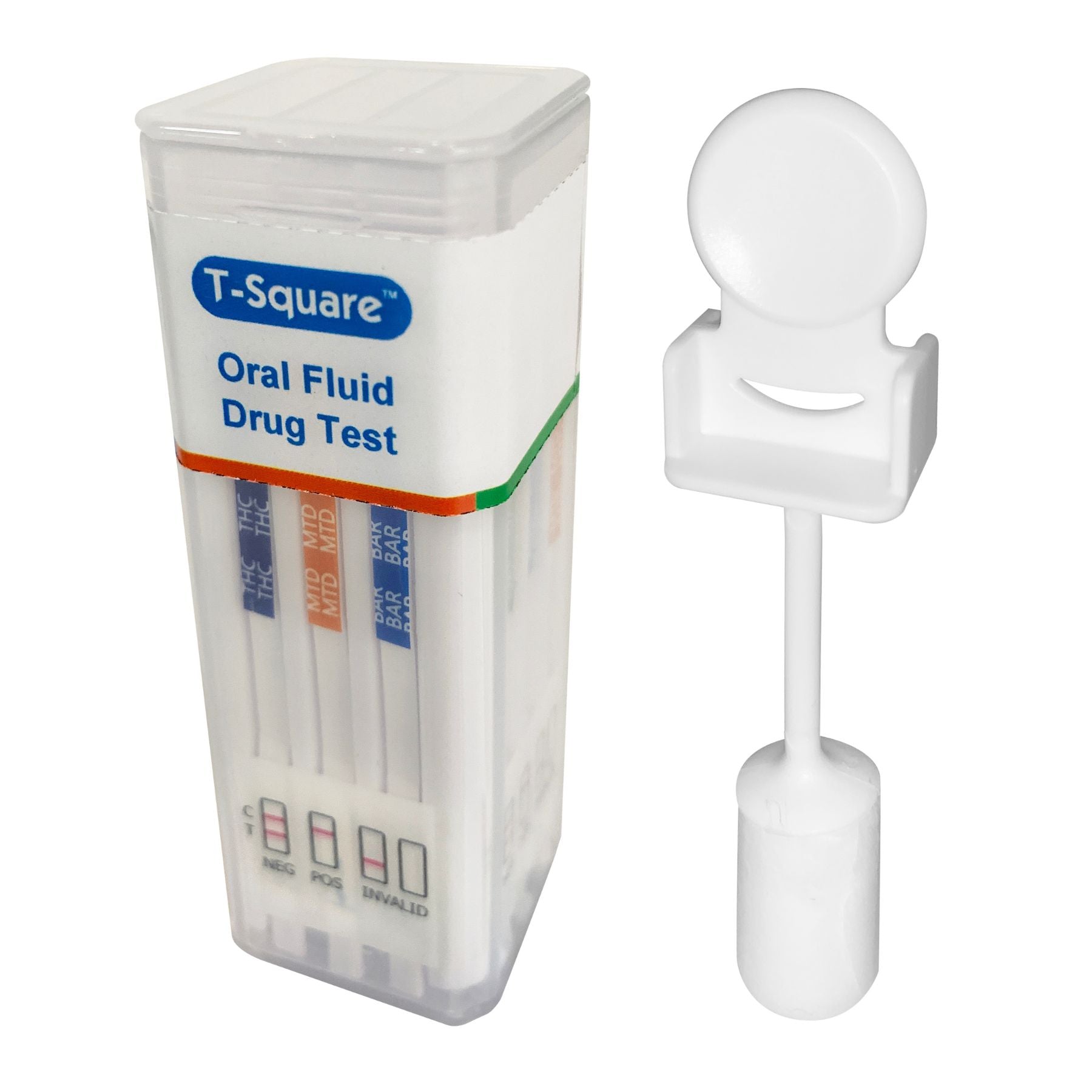 (No THC) 9-panel SAFElife T-Square Multi-Drug Saliva Test | QODOA-496NTEUO-I (25/box)