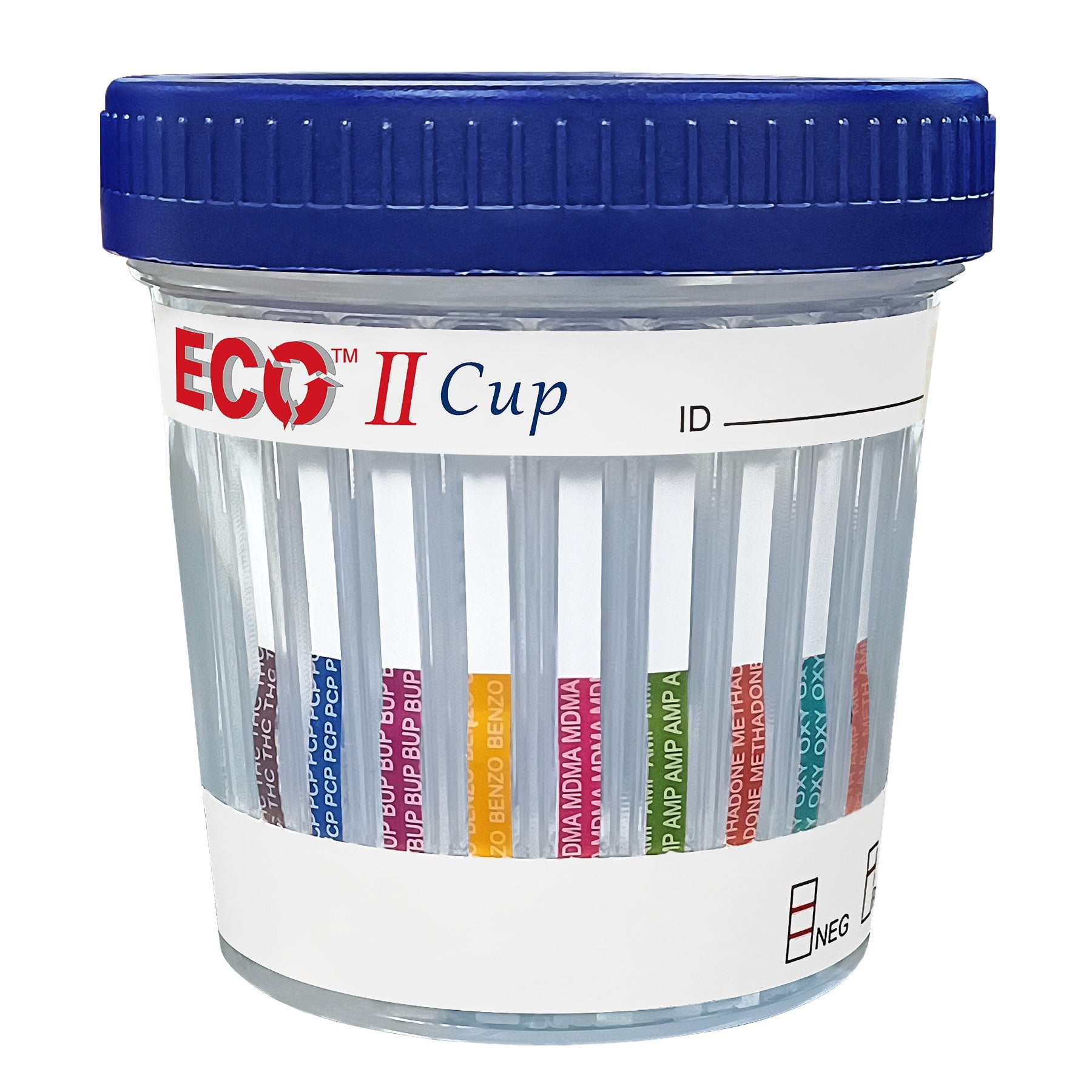 11-panel ECO II Multi-Drug Urine Test Cup | ECOII-86114 (25/box)
