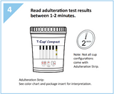 5 panel COMPACT T-Cup Multi-Drug Urine Test | CDOA-254 (25/box) - ToxTests