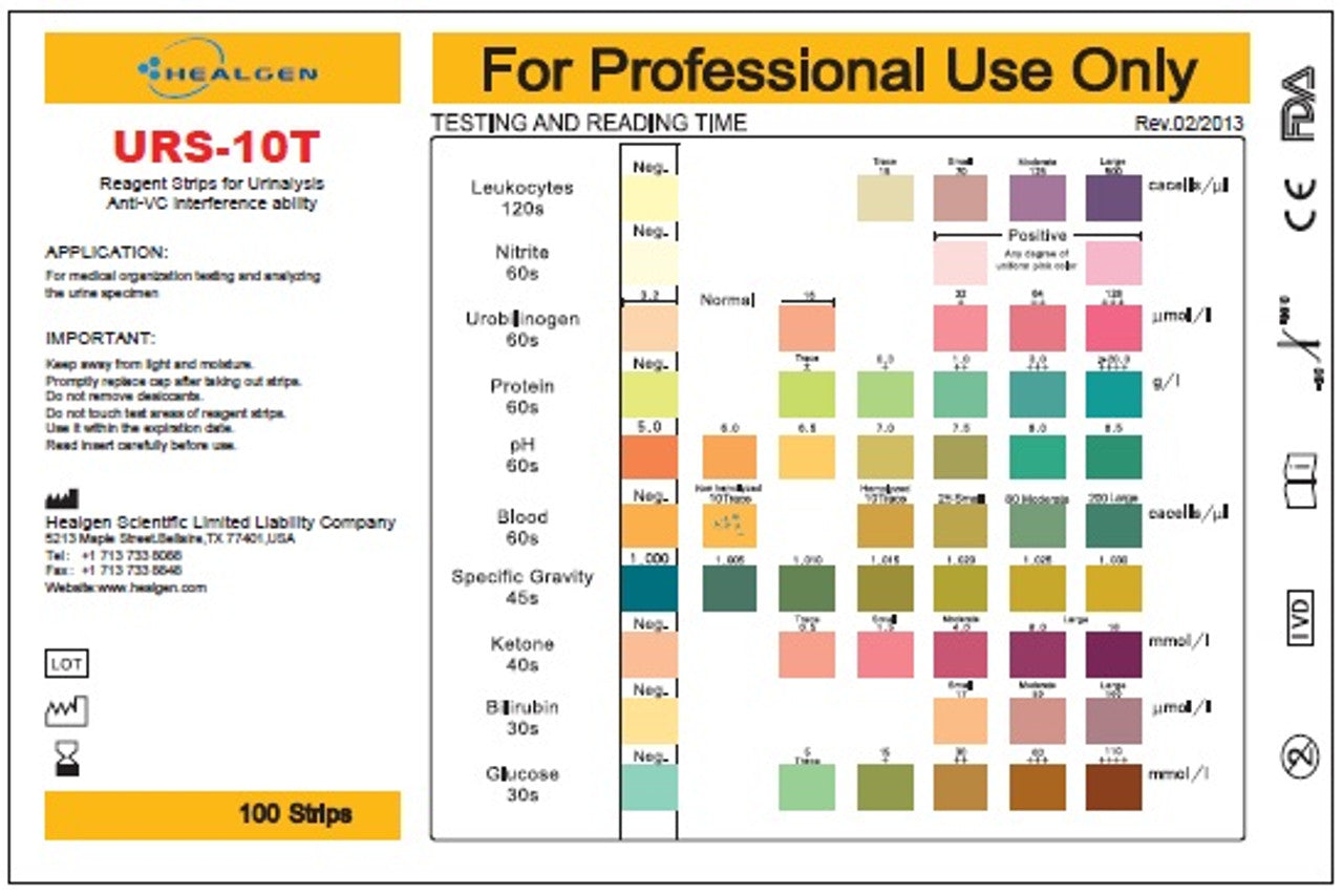 10 Parameter Urinalysis Strips | URS-10T