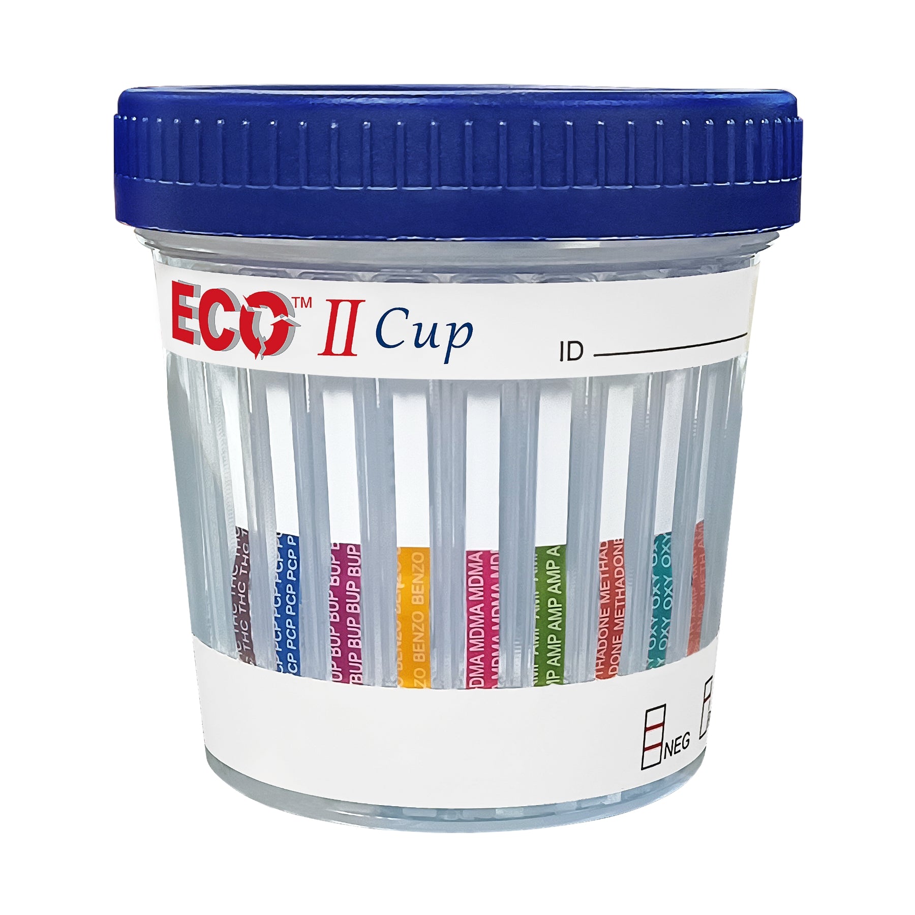 (No THC) 5-panel ECO II Multi-Drug Urine Test Cup | ECOII-4254 (25/box)