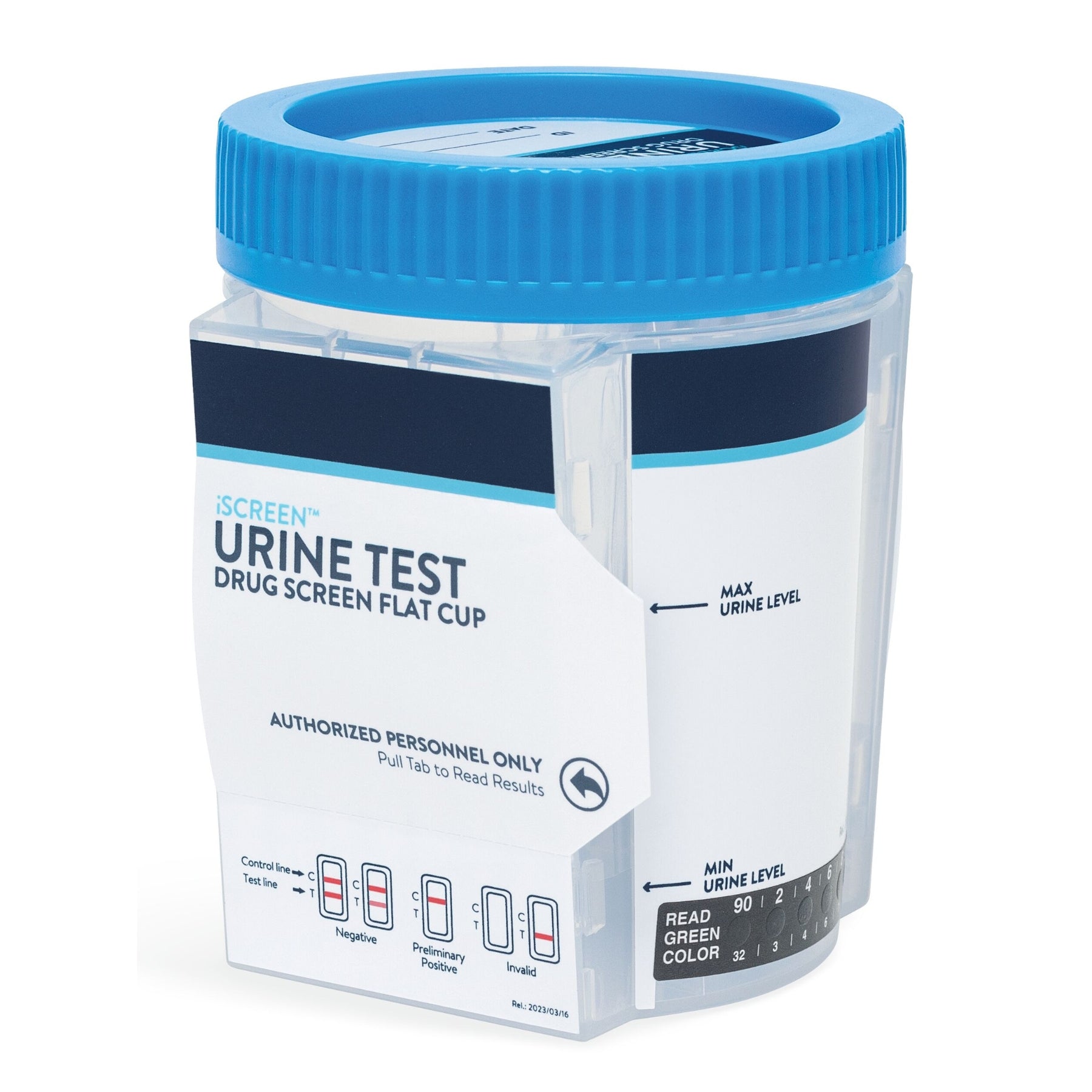 12 panel iSCREEN Flat Cup Urine Drug Test w/AD | ABTDUAW112705E (25/box)