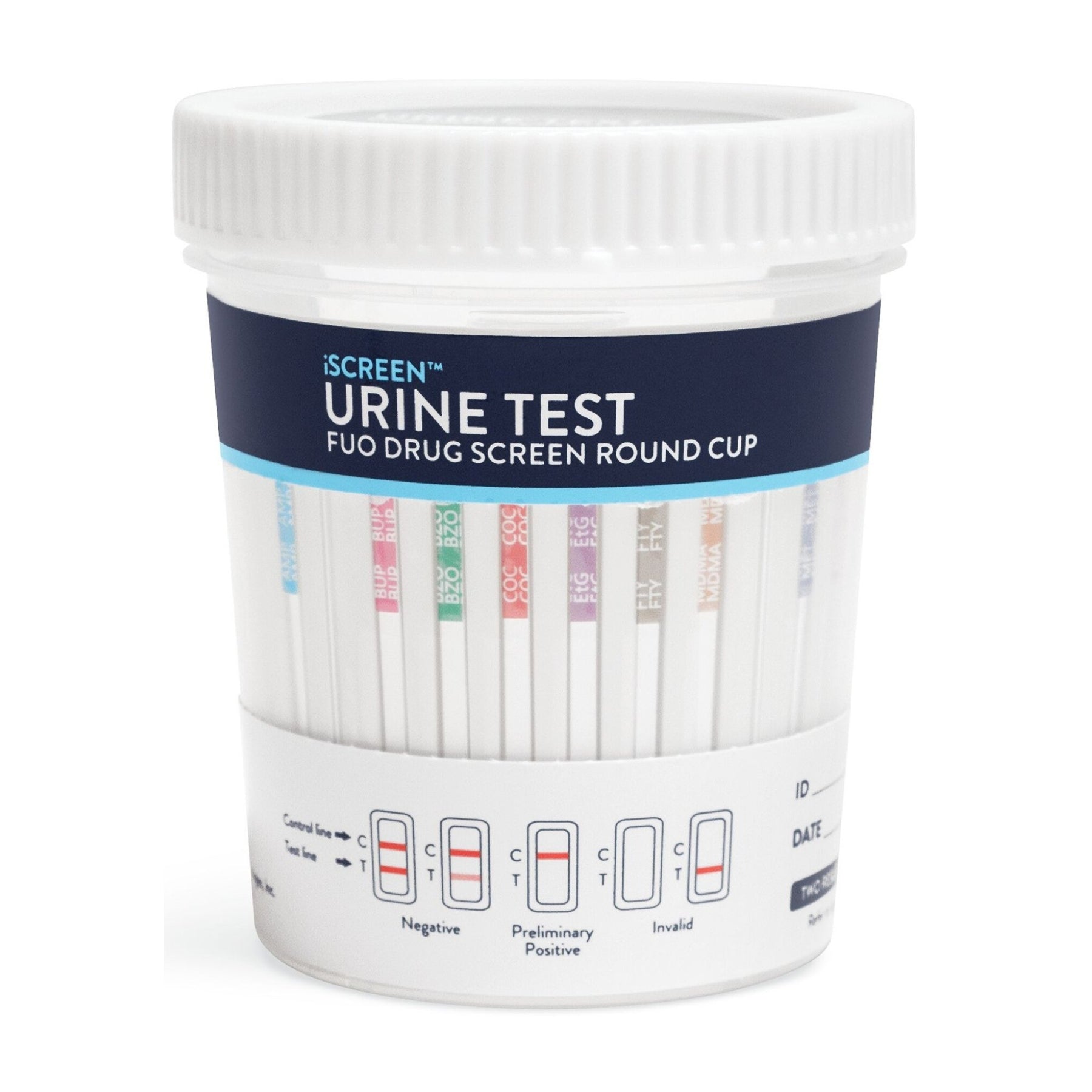 13 panel iSCREEN Drug Screen Round Cup | ABTDUAF113702B (25/box)