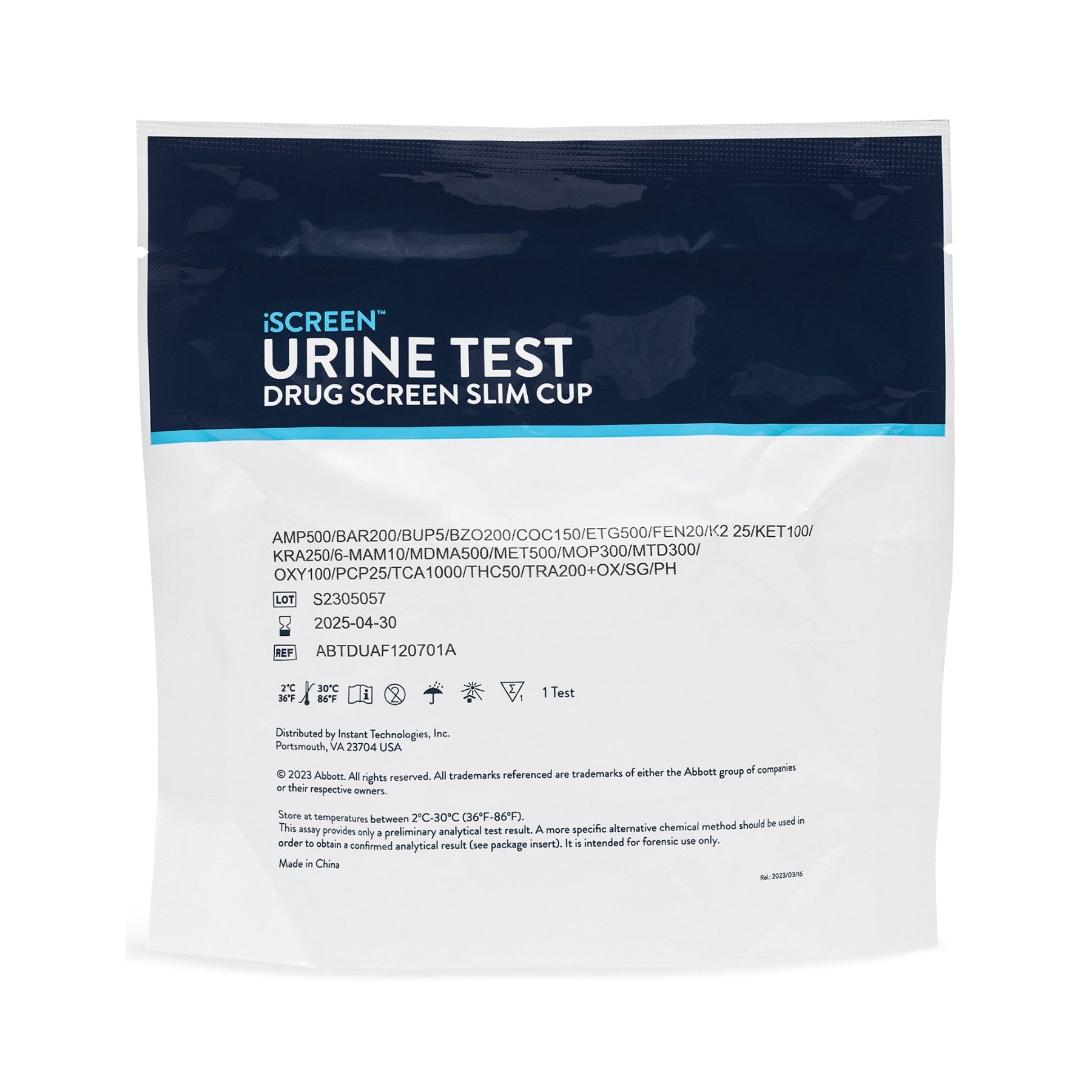 17 panel iSCREEN Drug Screen Slim Cup | ABTDUAF117701A (25/box)