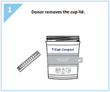 10 panel COMPACT T-Cup Multi-Drug Urine Test | CDOA-8105 (25/box) - ToxTests