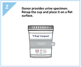 10 panel COMPACT T-Cup Multi-Drug Urine Test | CDOA-8105 (25/box) - ToxTests