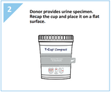 5 panel COMPACT T-Cup Multi-Drug Urine Test | CDOA-254 (25/box) - ToxTests