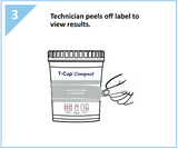 12 panel COMPACT T-Cup Multi-Drug Urine Test | CDOA-9125A3E3F (25/box) - ToxTests