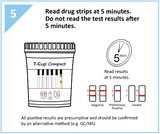 12 panel COMPACT T-Cup Multi-Drug Urine Test | CDOA-3124 (25/box) - ToxTests