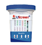 4 panel UScreen Drug Test Cups (no THC)| USSCUP-4NT (25/box) - ToxTests