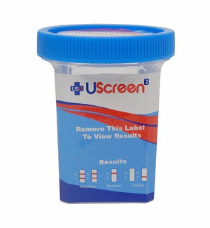 4 panel UScreen Drug Test Cups (no THC)| USSCUP-4NT (25/box) - ToxTests